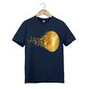 Golden Vinyl Record T-Shirt – Retro Music Notes DJ Tee – Gift for Musicians