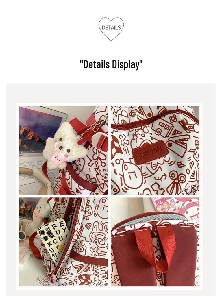 2024 Korean-Style Large Capacity Backpack for Junior High Students: Fashionable, Casual, Versatile Campus Gear