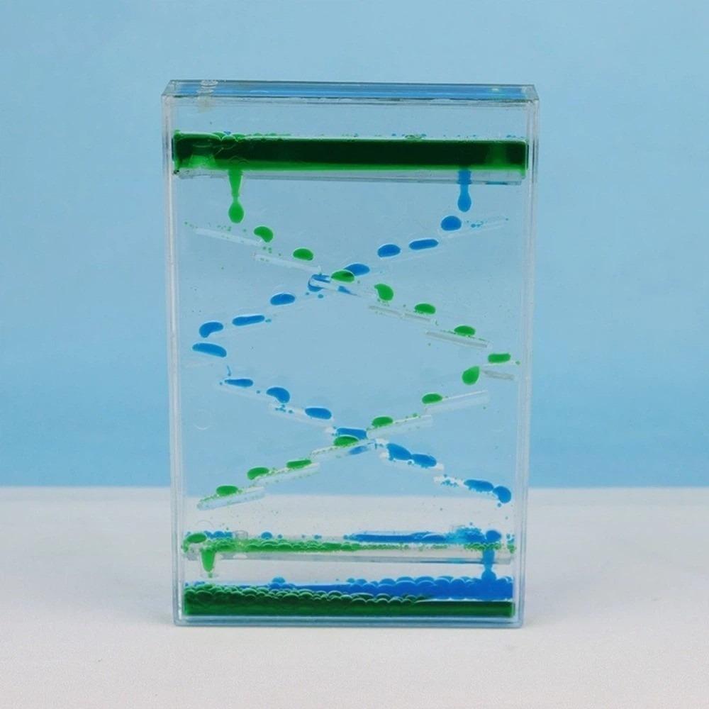Colorful Dynamic Slime Flow Timer Square Two-color Sandglass Timer Water Drop Timer Home Decor