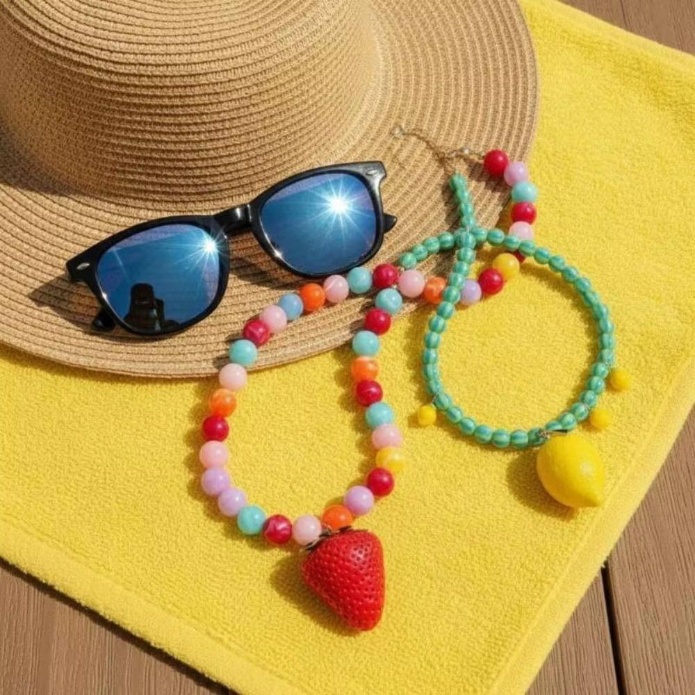 Stackable Multi Layer Choker Colorful Beads Beaded Clavicle Chain Bohemian Collarbone Chain Beach