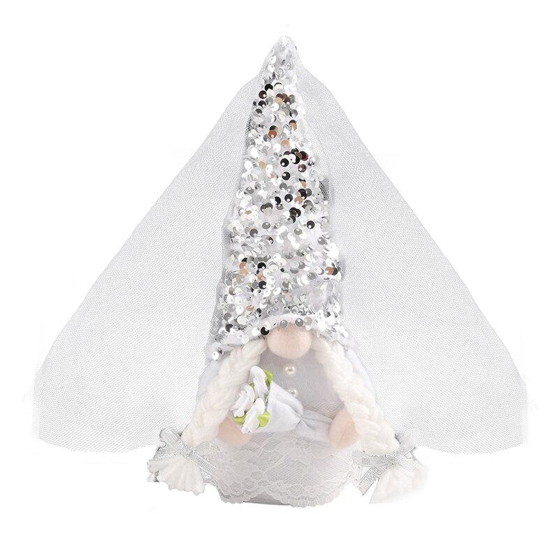 Wedding Gnome Bride & Groom,MR.&MRS.Gift For Wedding And Engagement , Anniversary Presents,Valentine's Day,Home Collectible Figurines