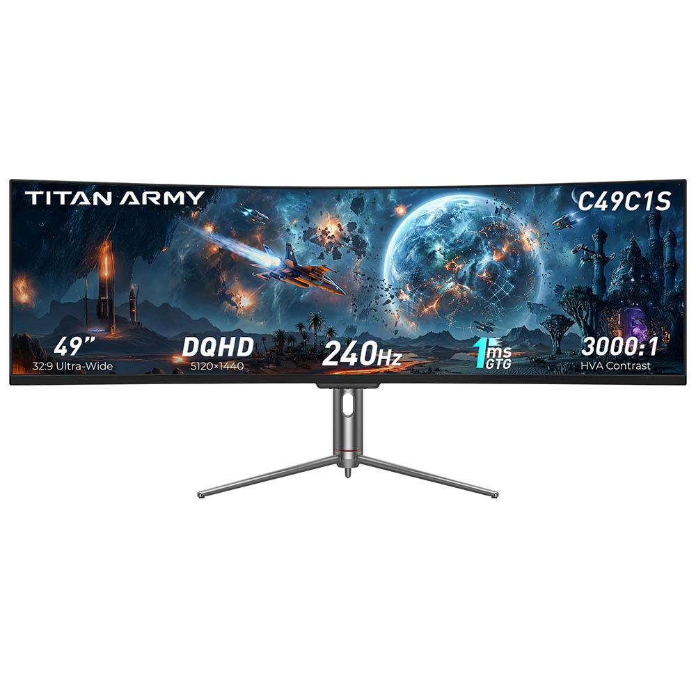 Игровой монитор TITAN ARMY C49C1S, 49 дюймов, изогнутый 1800R, быстрая VA-панель, 5120×1440 Dual QHD, частота обновления 240 Гц, 1 мс MPRT