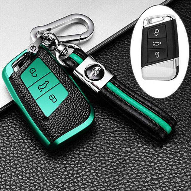Кожаный чехол для ключей из ТПУ для VW Volkswagen Magotan Passat B8 Skoda Superb Kodiaq A7, брелок с дистанционным управлением, защитный чехол