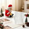 3D Bearded Santa Claus Silicone Chocolate Mold Opened Top Baking Mold  Holiday Tabletop Display