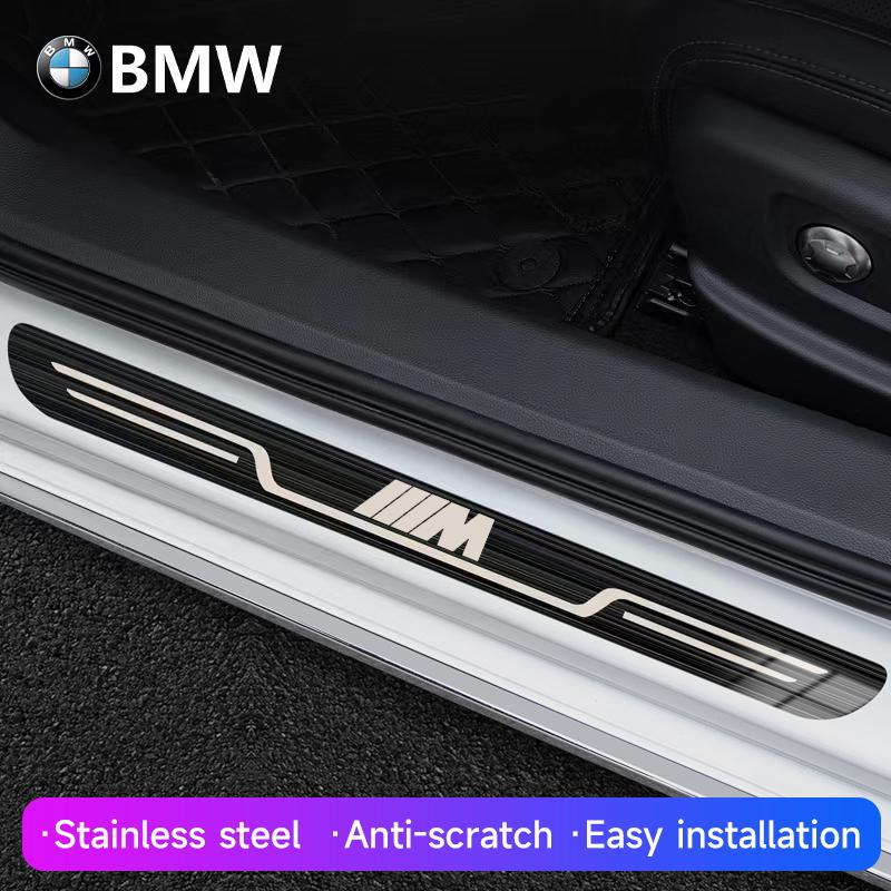 Stainless Steel Car Door Sill Scuff Plate For BMW M M3 M5 X1 X3 X5 X6 E90 E91 E92 E93 M3 E60 Anti-Scratch Seal Tang Protection