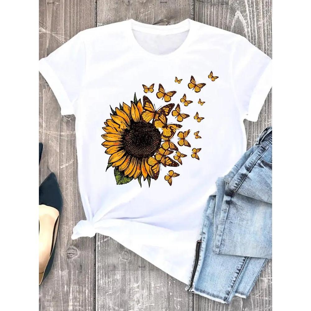 Леопардовый узор с сердечком для женщин, летняя милая модная футболка для девочек, повседневная футболка с коротким рукавом, милая женская футболка, одежда