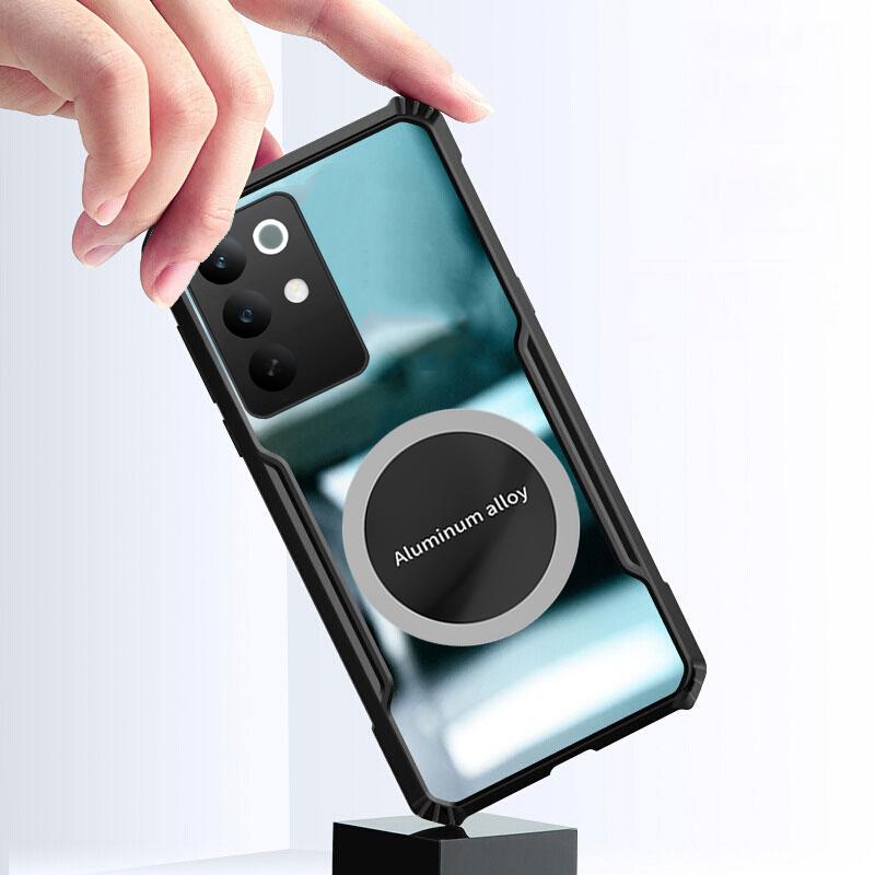 Для Realme C85 чехол Жесткий чехол для телефона Прозрачный Ударопрочный с держателем-кольцом для автомобильной навигации Для Realme C85 Pro Чехол для телефона