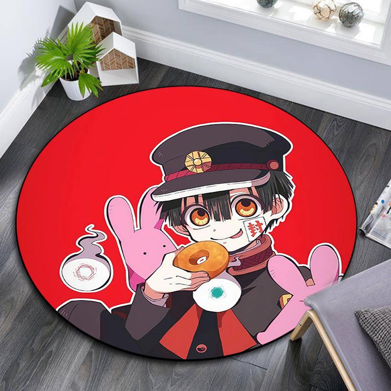 Toilet‑Bound Hanako‑kun2 Round Area Rug,Carpet Rug for Living Room Bedroom Sofa Playroom Decor,Non-slip Floor Mat