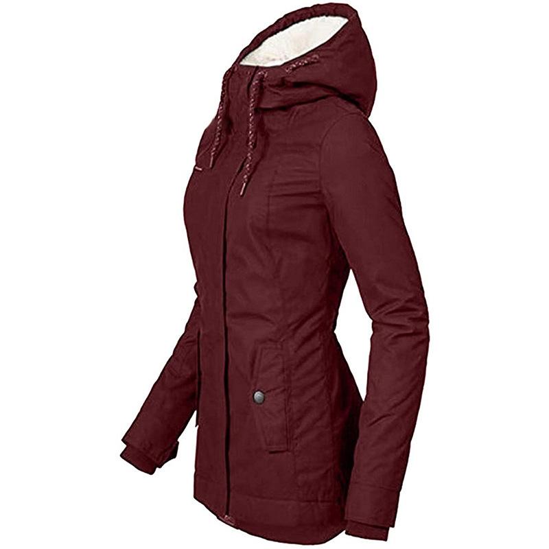 Женская куртка Parker Winter Snow большого размера с капюшоном, утепленная, свободная, теплая