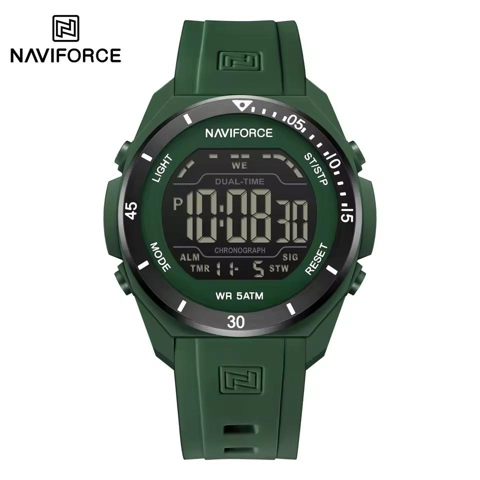 Naviforce 7138 Новые Спортивные Электронные Унисекс Часы Силиконовый Хронограф Дата Обратный Отсчет Ночная Подсветка Наручные Цифровые 2026