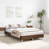 VidaXL Cadre de lit sans matelas chêne marron 135x190 cm, meuble de chambre à coucher, sommier, lit double, lit, châlit, lit 861072