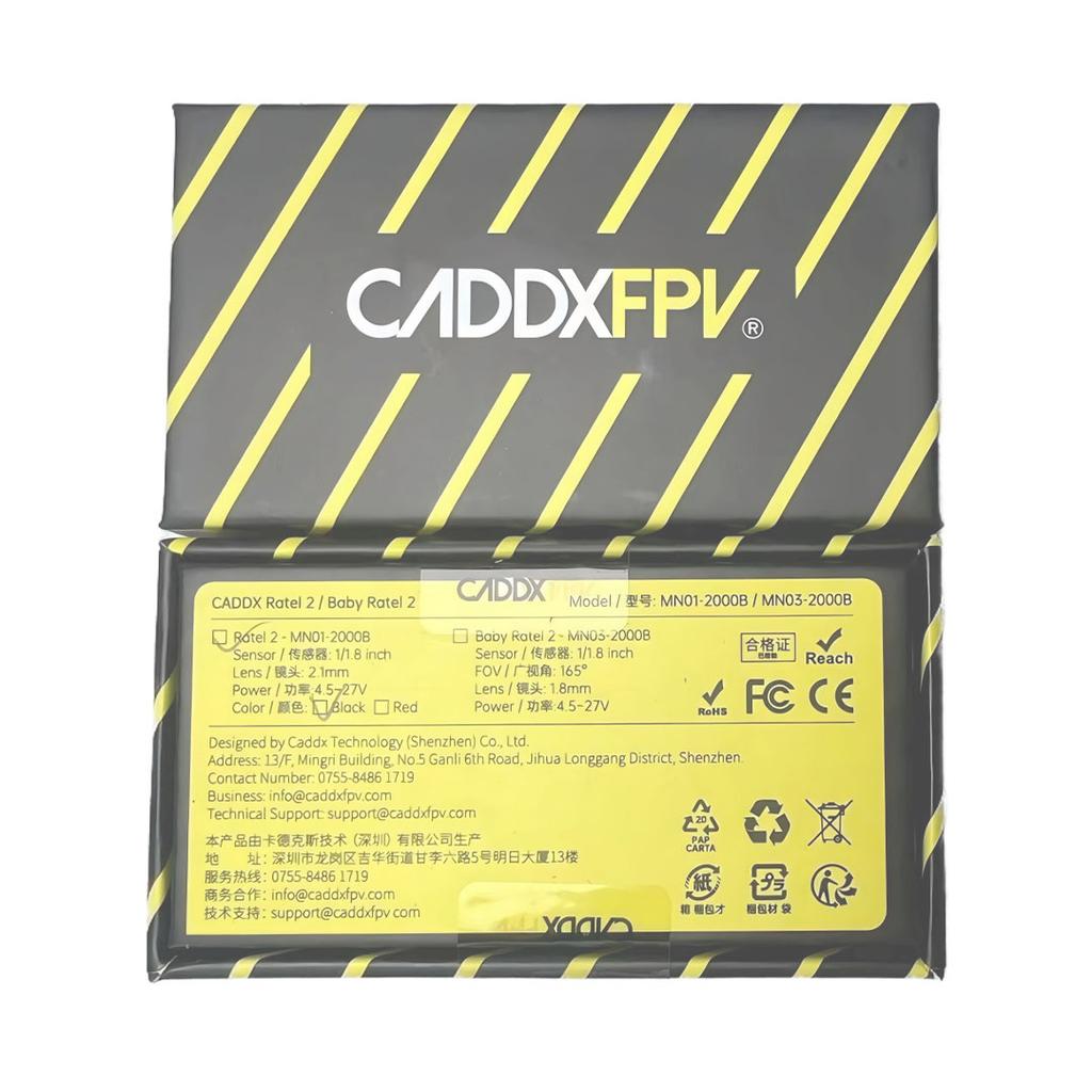 1/3PCS CADDX Ratel 2 V2 FPV Camera Ratel2 2.1mm Lens FOV165° 16:9/4:3 NTSC/PAL Switchable Micro Camera For RC Quadcopter Drone