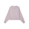 Nike Solid Logo Round Neck Long Sleeve Sweatshirt Women Sweatshirt White Platinum Violet DQ5762-019