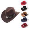 Ethnic Style Western Cowboy Hat Women's Wool Hat Jazz Hat Western Cowboy Hat