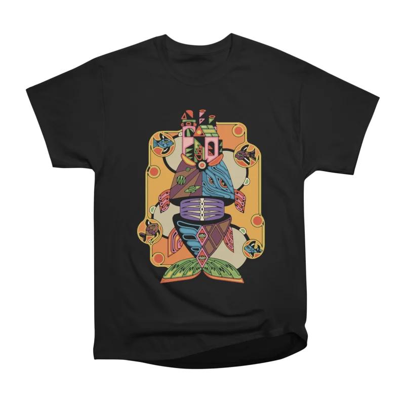 Men Casual Shirts Short Sleeves FISH ATELIER Tees Oversized T-shirts