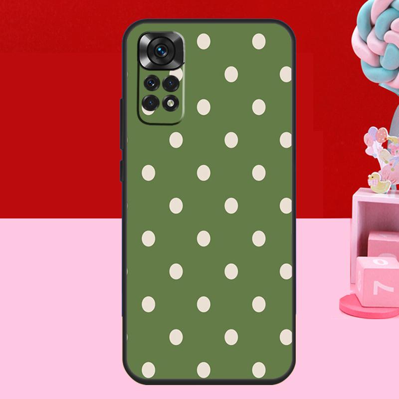 Чехол-пенал в горошек для Xiaomi Redmi Note 11 12 13 14 Pro 9 10 Pro 11S 12S Redmi 14C 10C 12C 13C Мягкая крышка