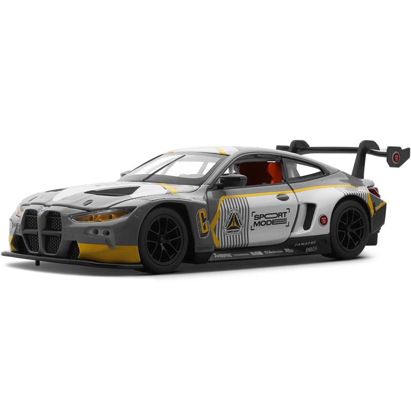 1/24 BMW M4 GT3 литой спортивный автомобиль модель литой металл гоночный автомобиль транспортные средства модель имитация звук свет коллекция детские игрушки подарок