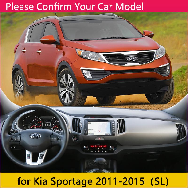 for Kia Sportage 2011 2012 2013 2014 2015 SL Anti-Slip Mat Dashboard Cover Pad Sunshade Dashmat Carpet Anti-UV Car Accessories R