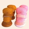 Водонепроницаемая зимняя обувь для собак тедди - Хлопковые ботинки для питомцев на осень и зиму