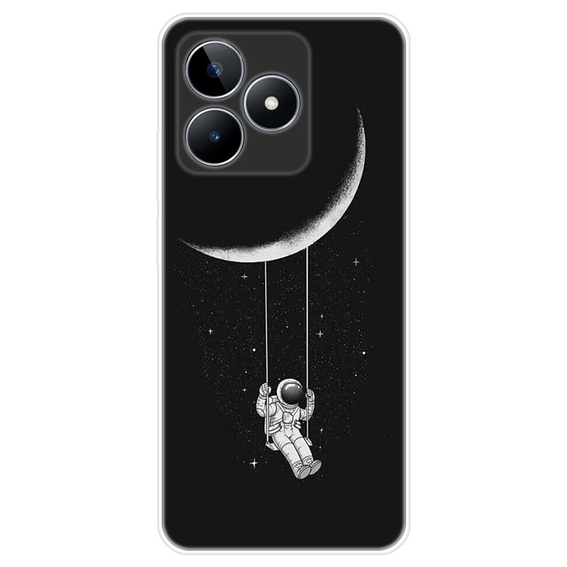 Для Realme C51 Корпус Окрашенная задняя крышка из ТПУ Мягкий силиконовый чехол Realme C51