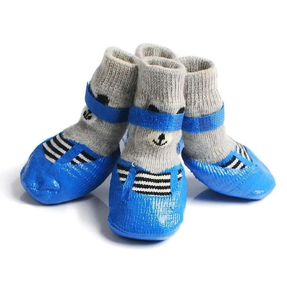 Waterproof Pet Boots Shoes Socks Anti-Slip Small Puppy Sock Shoes Cats Dogs Rubber Socks