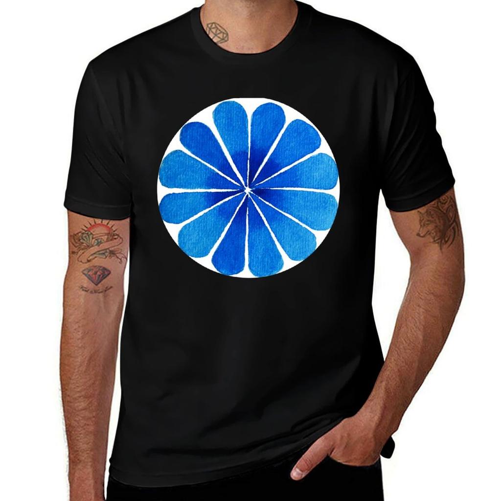 Cool Blue Art Tshirt Antiperspiration Workout Top Tshirt
