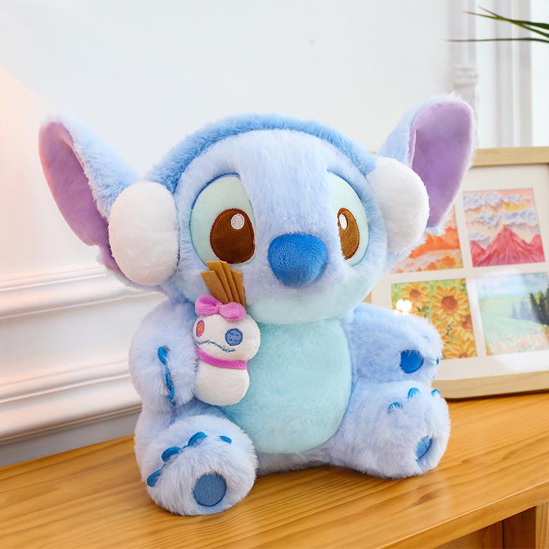 Мультяшная Девочка Зимняя Стежок Плюшевая Подушка Кукла Подарок на День Рождения