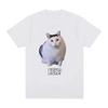 Cat Saying Huh? Funny Meme T-shirt Unisex Unisex Breathable Short Sleeve Oversized T Shirts Fashion Harajuku Tee Shirt