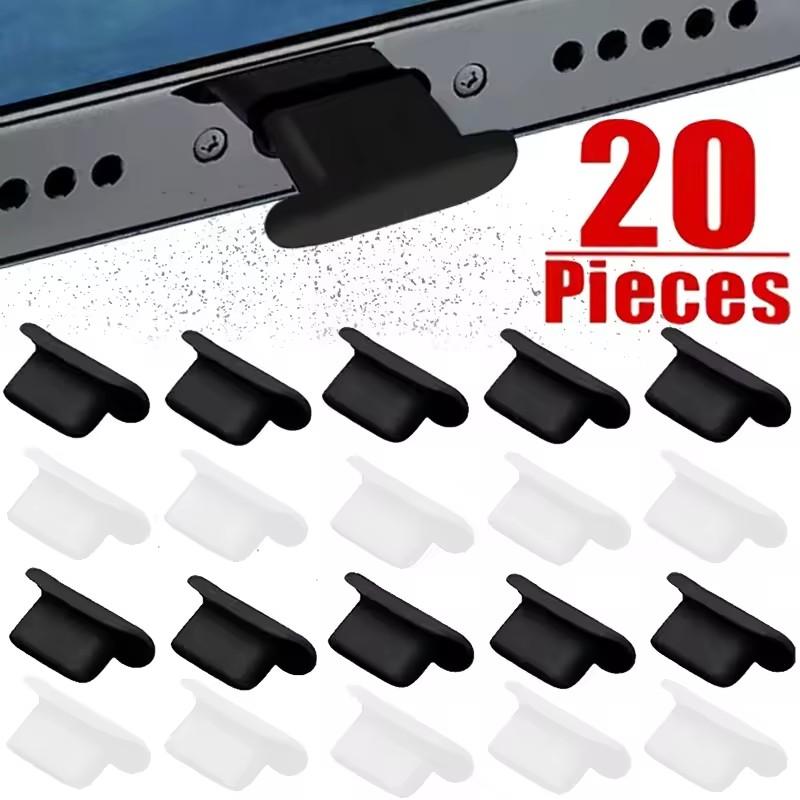 20-1Pcs Silicone Dust Plugs IOS Charging Port Protective Stopper Cap Cover for Iphone 17 16 15 Pro Max 14 13 Plus Anti-Dust Plug2