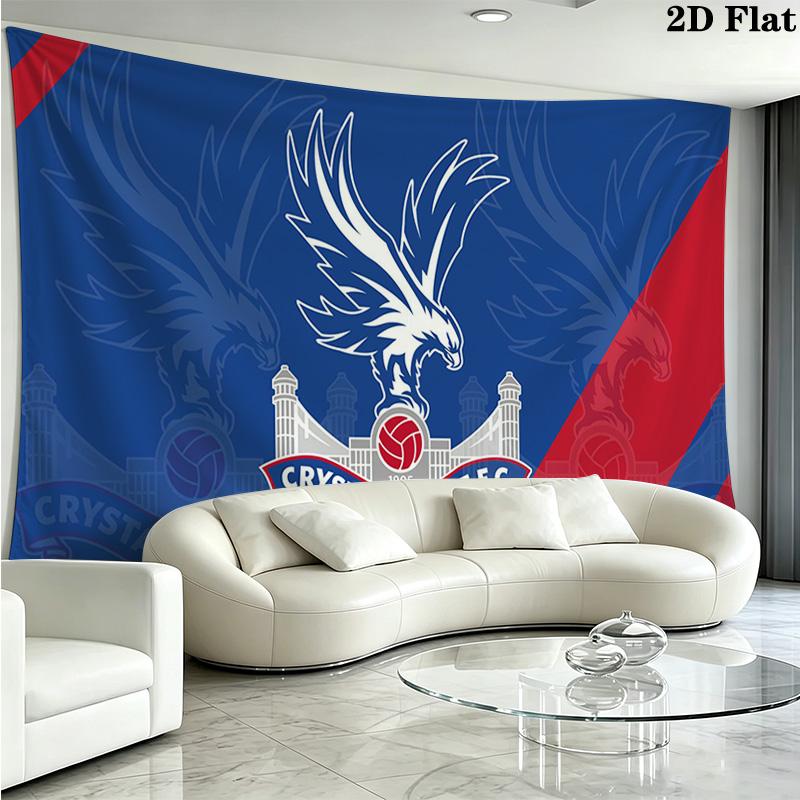 Crystal Palace FC Wall Tapestry Aesthetic Wall Hanging Printed Fabric Blanket Decorative Tapestries for Bedroom Living Room Home Decor
