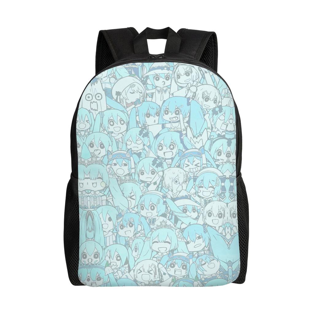 Рюкзаки Hatsune Anime Miku для мужчин и женщин, студенческие, в колледж, школу, вмещает 15-дюймовый ноутбук, сумки виртуальной певицы