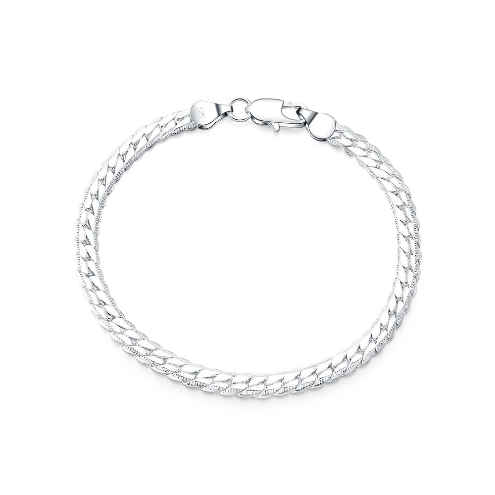 925 Sterling Silver 6mm Side Chain Necklace