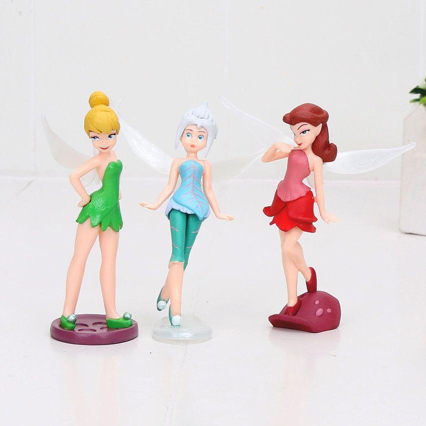 Очаровательный набор из 7 фигурок феи Динь-Динь Tinkerbell Для детей С подставками