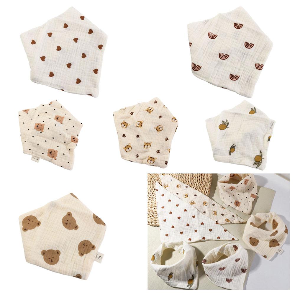 Печать на полотенце для слюны Хлопковые салфетки для отрыжки Регулируемые детские муслиновые нагрудники Нагрудники для кормления