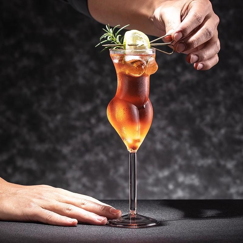 Creative Cocktail Glass Body Shape Whiskey Goblet Wine Shot Funny Beer Cup for Party Home Bar KTV Nightclub Bar Tool