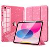 Чехол для iPad (А16) Чехол для iPad 10-го поколения 2022 года, 10,9 дюйма, 11-е поколение 2025 года, блестящий чехол из ТПУ с прозрачной блестящей задней крышкой