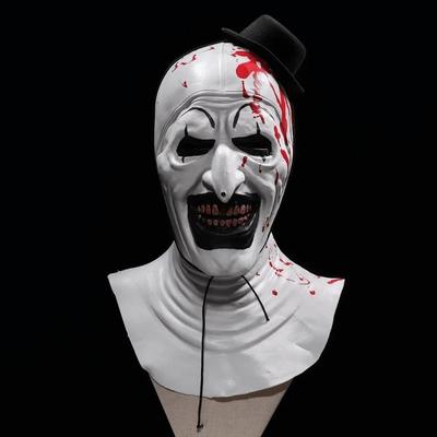 1 шт., маска клоуна Terrifier 3, косплей, страшный кровавый демон, злой джокер, шляпа, латексная маска, женская мужская ролевая игра на Хэллоуин, реквизит