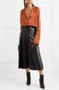 Women Skirt Black Long Handmade Genuine Lambskin Leather Casual Stylish Party Wear