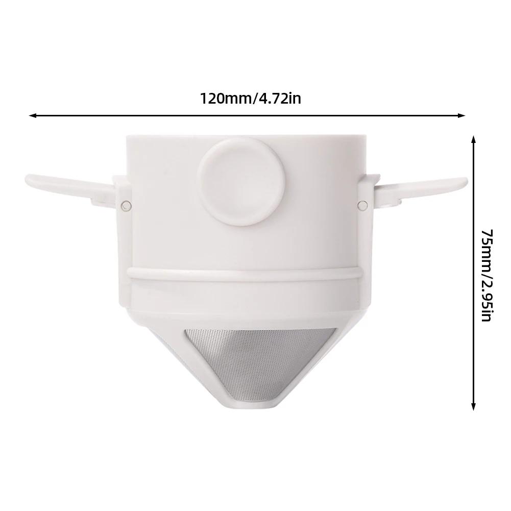 Складной портативный кофейный фильтр, кофеварка из нержавеющей стали, капельный держатель для кофе и чая, многоразовая безбумажная капельница для кофе