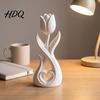 Маленькие полки Декорации 3D-печатная фигурка цветка тюльпана с полым декором в виде сердца Современное цветочное настольное centerpiece Украшение Декоративная скульптура