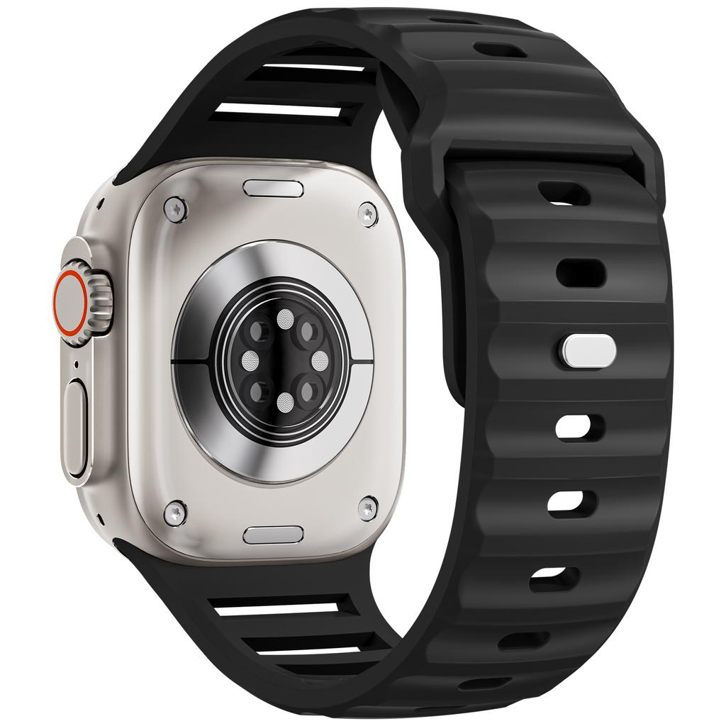 Спортивный силиконовый ремешок для Apple watch Ultra 2 ремешок 49 мм 45 мм 44 мм 42 мм correa smartwatch браслет iwatch Series 9 8 7 6 5 SE