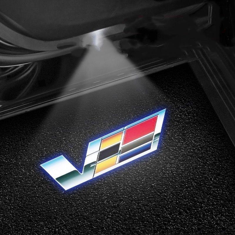 AABHX1 LED Car Door Welcome Logo Lights Retrofit Light for Cadillac SRX XT4 XT5 XT6 ATS XTS CTS CT6 Courtesy Projector Lamp Accessories