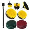 Electric Drill Brush Set: 12-14 Pieces for Cleaning, Polishing, & Grinding with Round Disc for Tile and Carpet