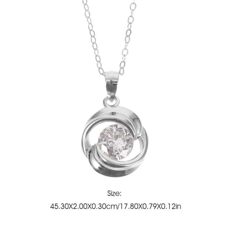 1 Halskette für Damen mit Zirkonia-Anhänger