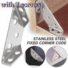 30pcs Stainless Steel Furniture Corner with Screws Corner Brace Angle Corner Bracket for Shelves Wood Furniture Chair Drawer Cabinet