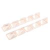 10Pcs Square Table Number Holders Silver/ Rose Gold/ Gold Business Card Organizer  Desktop Display