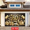 1 piece of 2D flat, for 60th birthday celebration, polyester and polyester fiber, party banner, multi-purpose holiday party