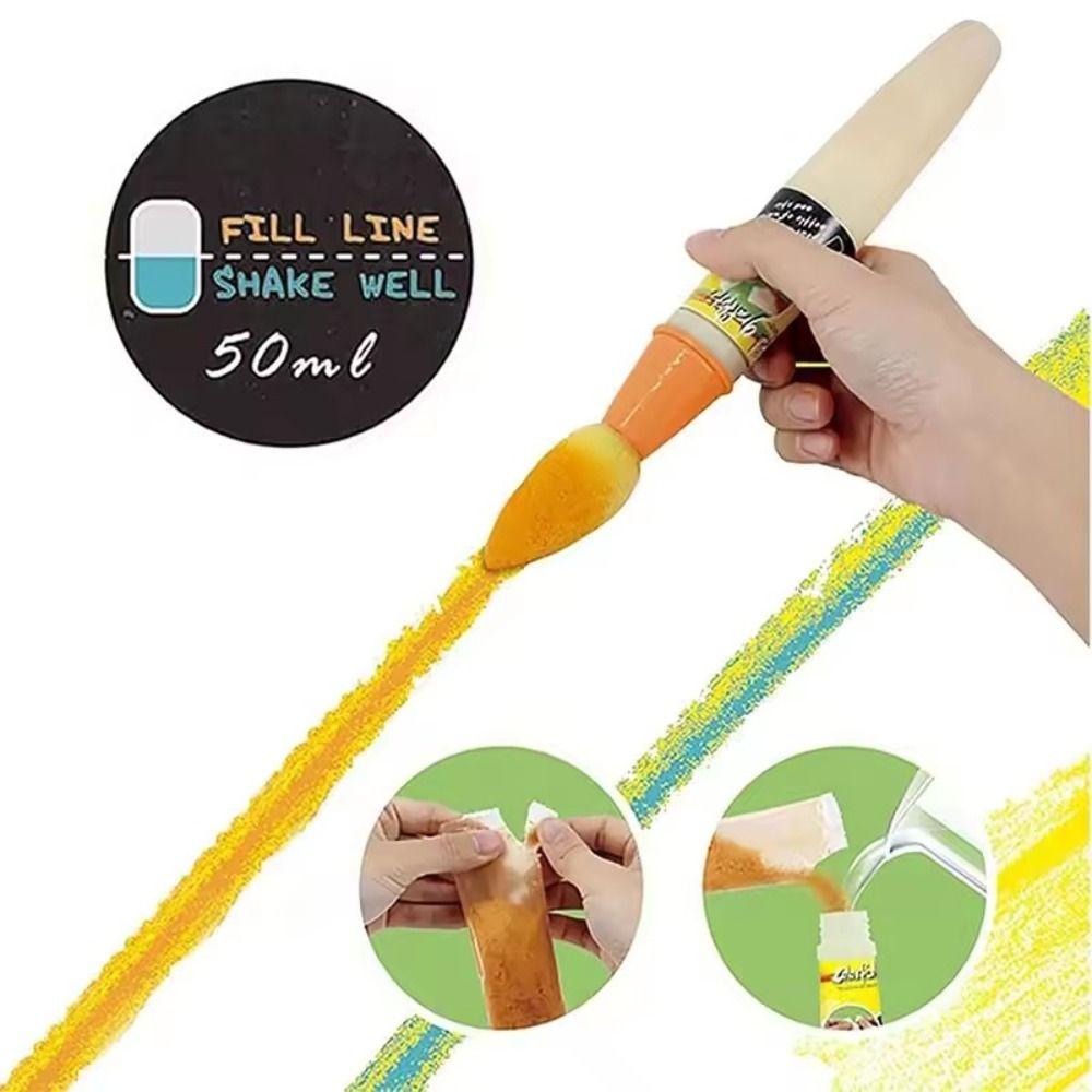 Мягкий набор кистей для рисования мелом на тротуаре с поролоновой головкой, детская кисть для рисования на открытом воздухе