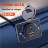Двойные порты PD QC3.0 Розетка автомобильного зарядного устройства Быстрая зарядка RV Двойной USB Адаптер питания Розетка Автомобильные аксессуары для 12 В/24 В Автобус Грузовик