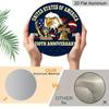 2D Flat 1pc Aluminum Independence Day-Themed Wall Decor 7.87 inches x 7.87 inches Patriotic Decor Suitable for hanging on front doors, porches, and